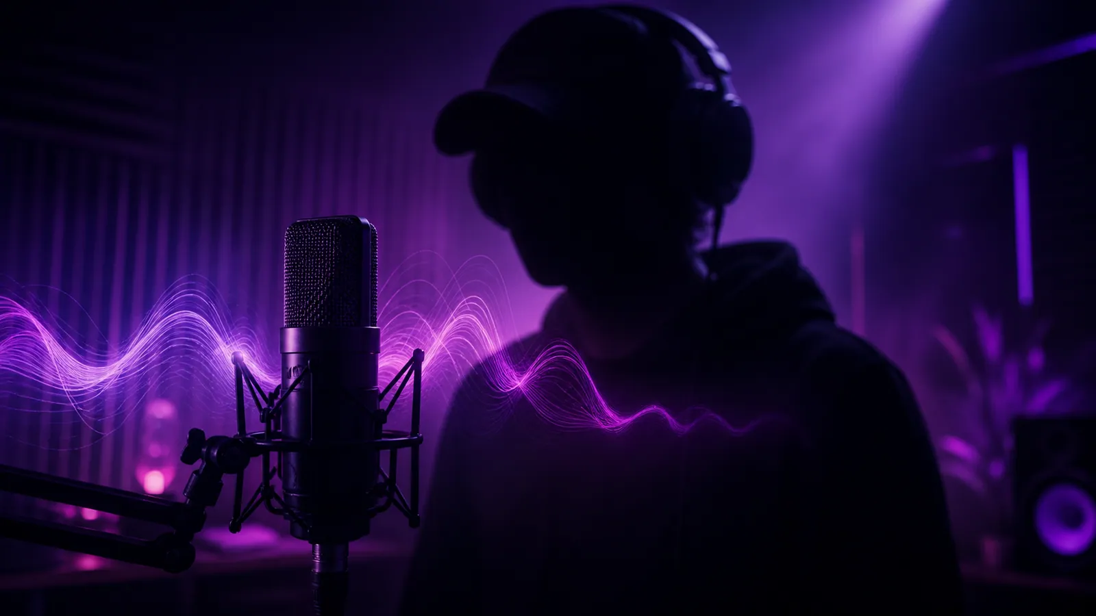 Creator recording voiceover