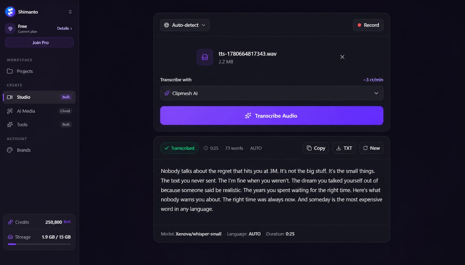 Voice to Text product screenshot