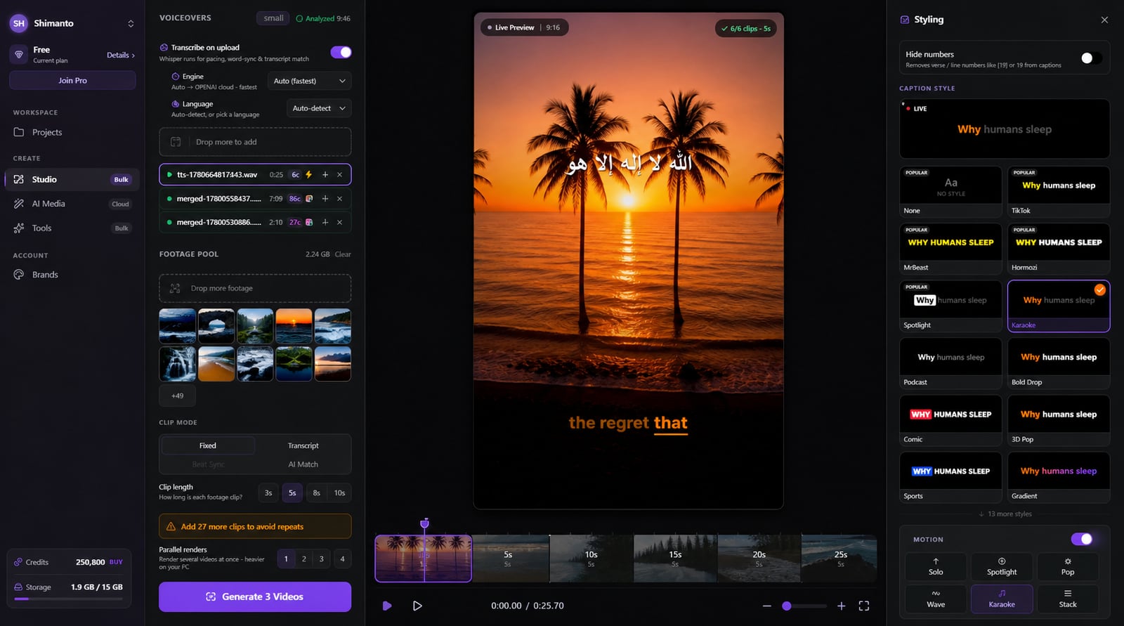 Voice to Video product screenshot